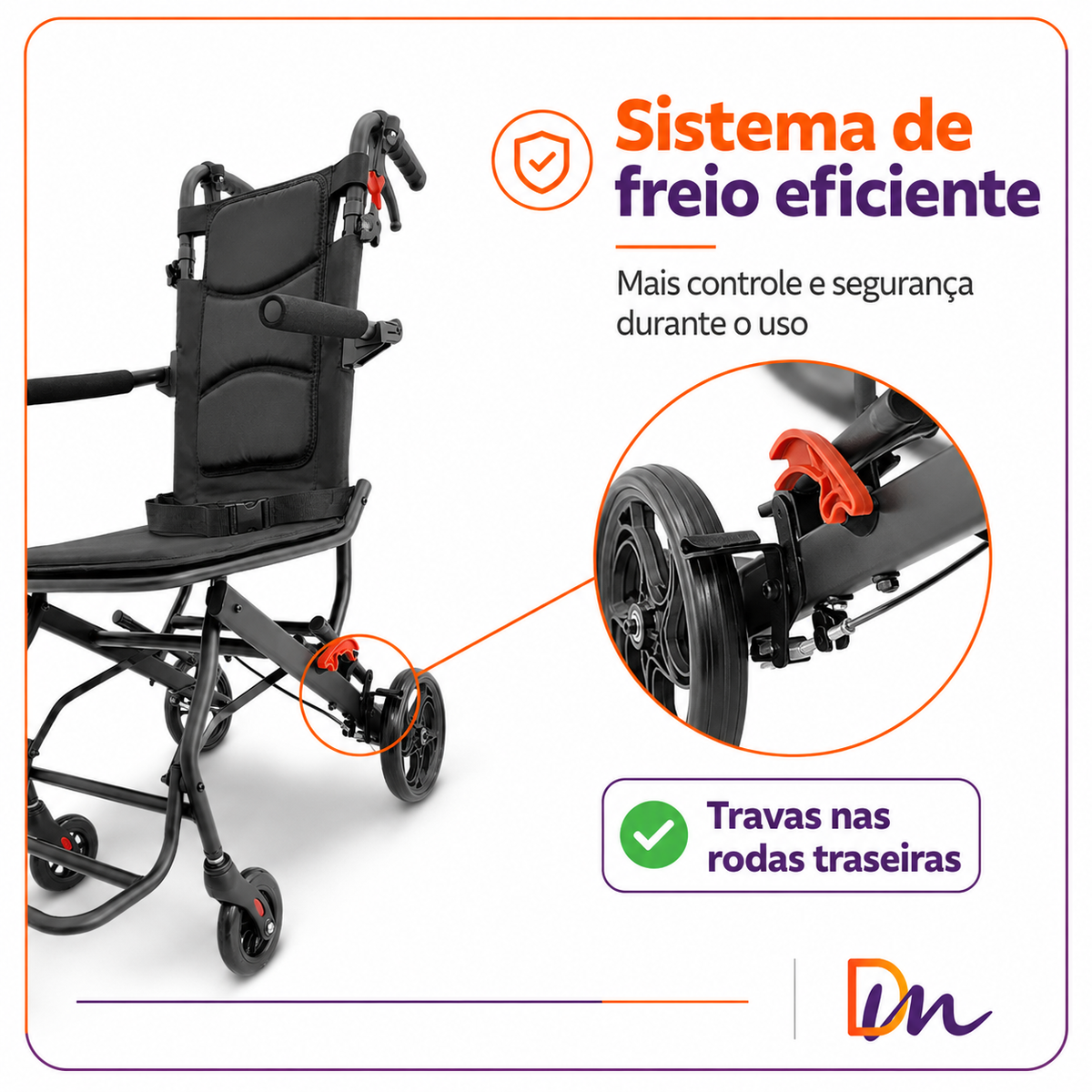 Cadeira De Transporte Transferência D90 - Dellamed