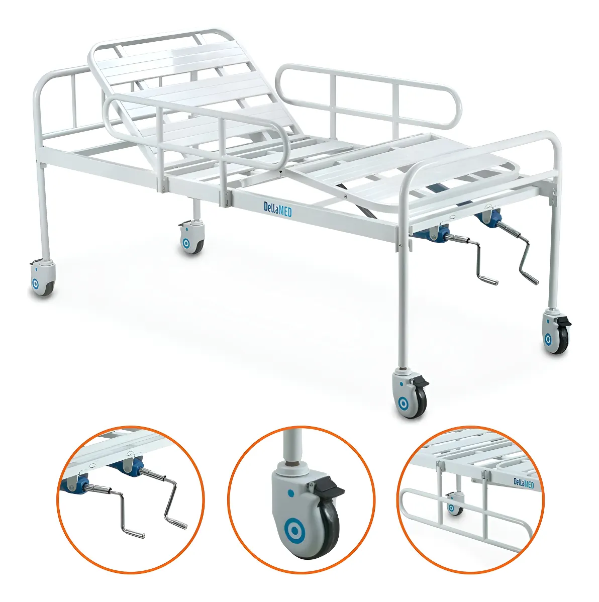 Cama Hospitalar 2 Movimentos Manual Até 180kg DX2 - Dellamed