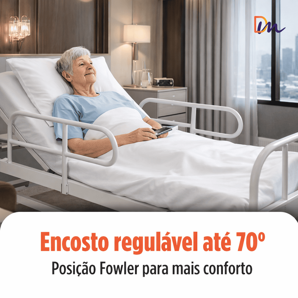 Cama Hospitalar 02 Manivelas Até 180 Kg - Supermedy