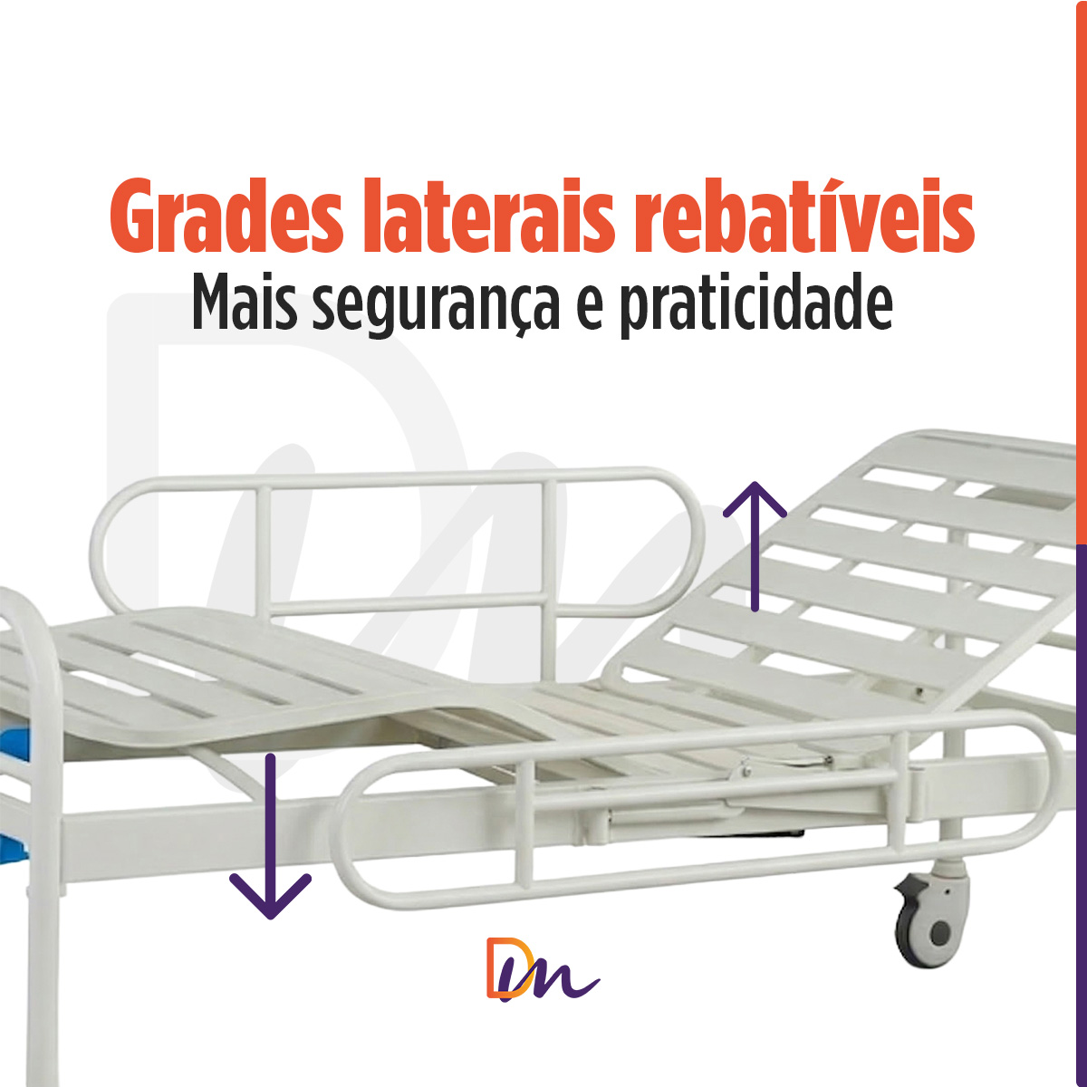 Cama Hospitalar 02 Manivelas Até 180 Kg - Supermedy