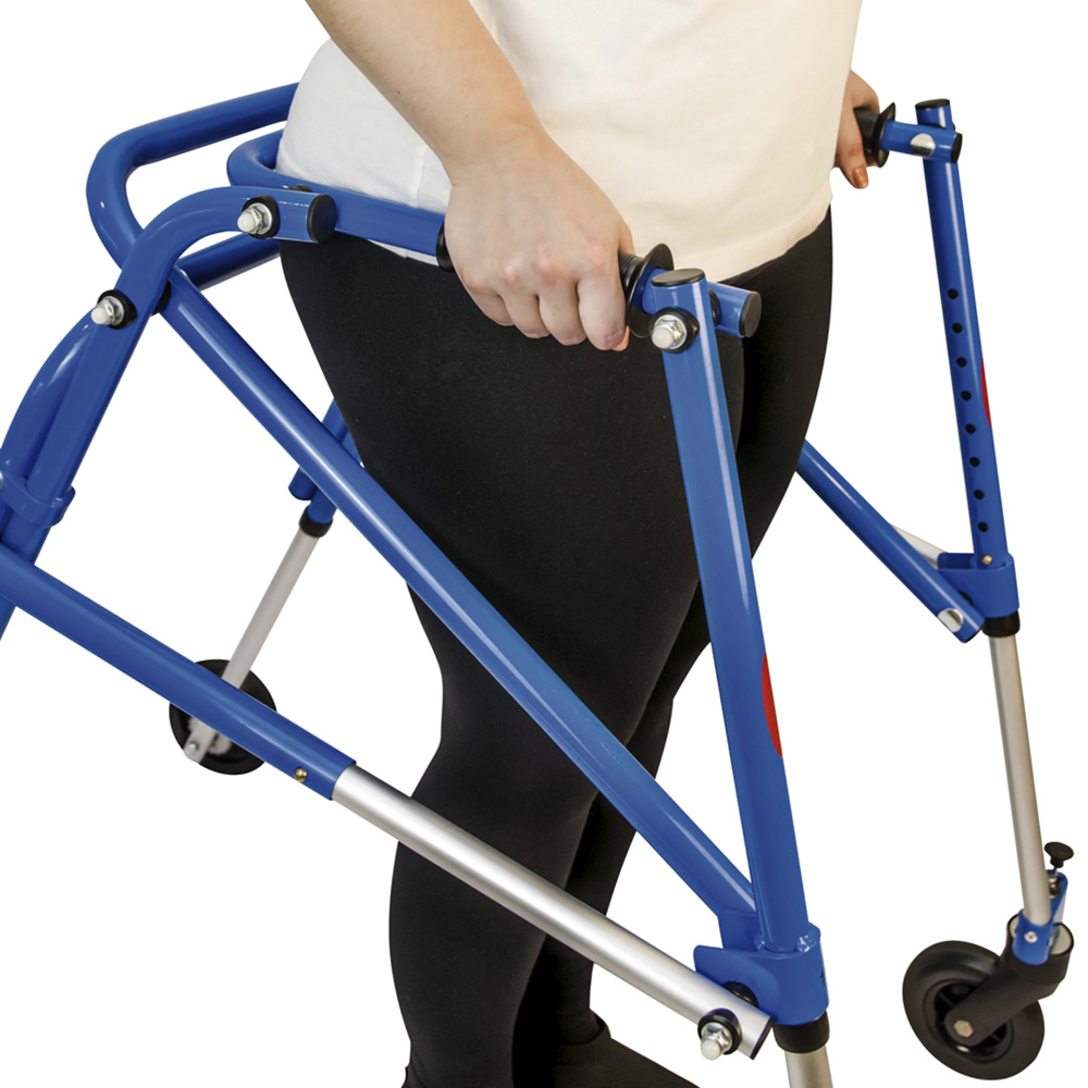 Andador Posterior Para Locomoção e Reabilitação Com 4 Rodas Tamanho M Azul - Mercur