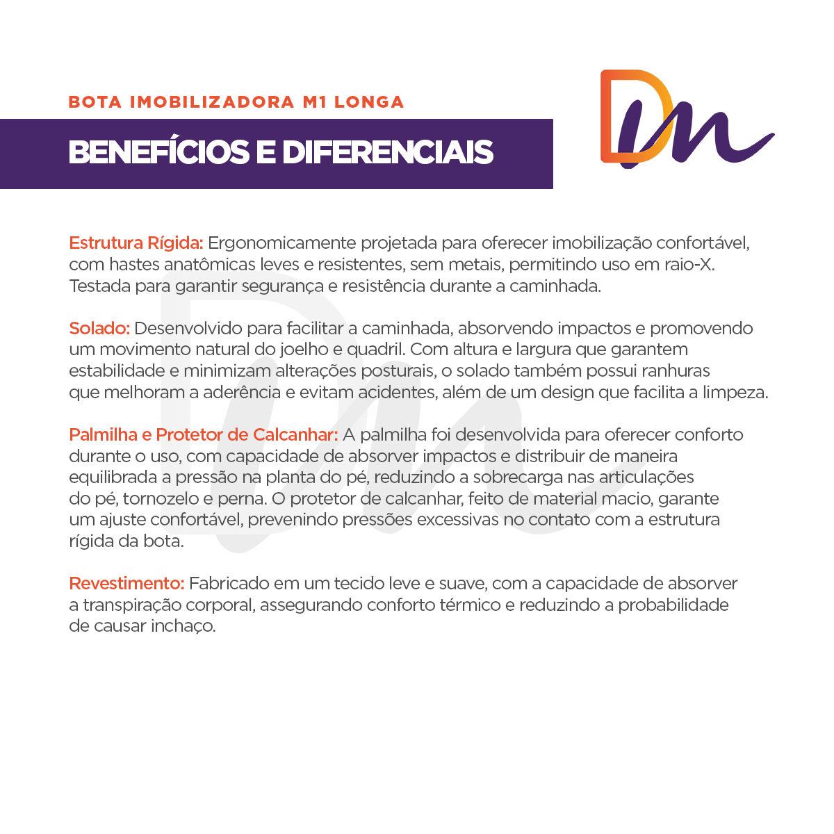 Bota Imobilizadora M1 Longa - Mercur