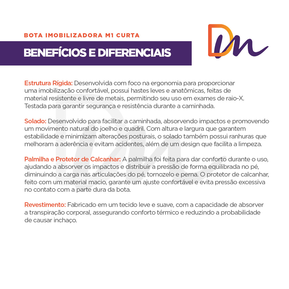 Bota Imobilizadora M1 Curta - Mercur