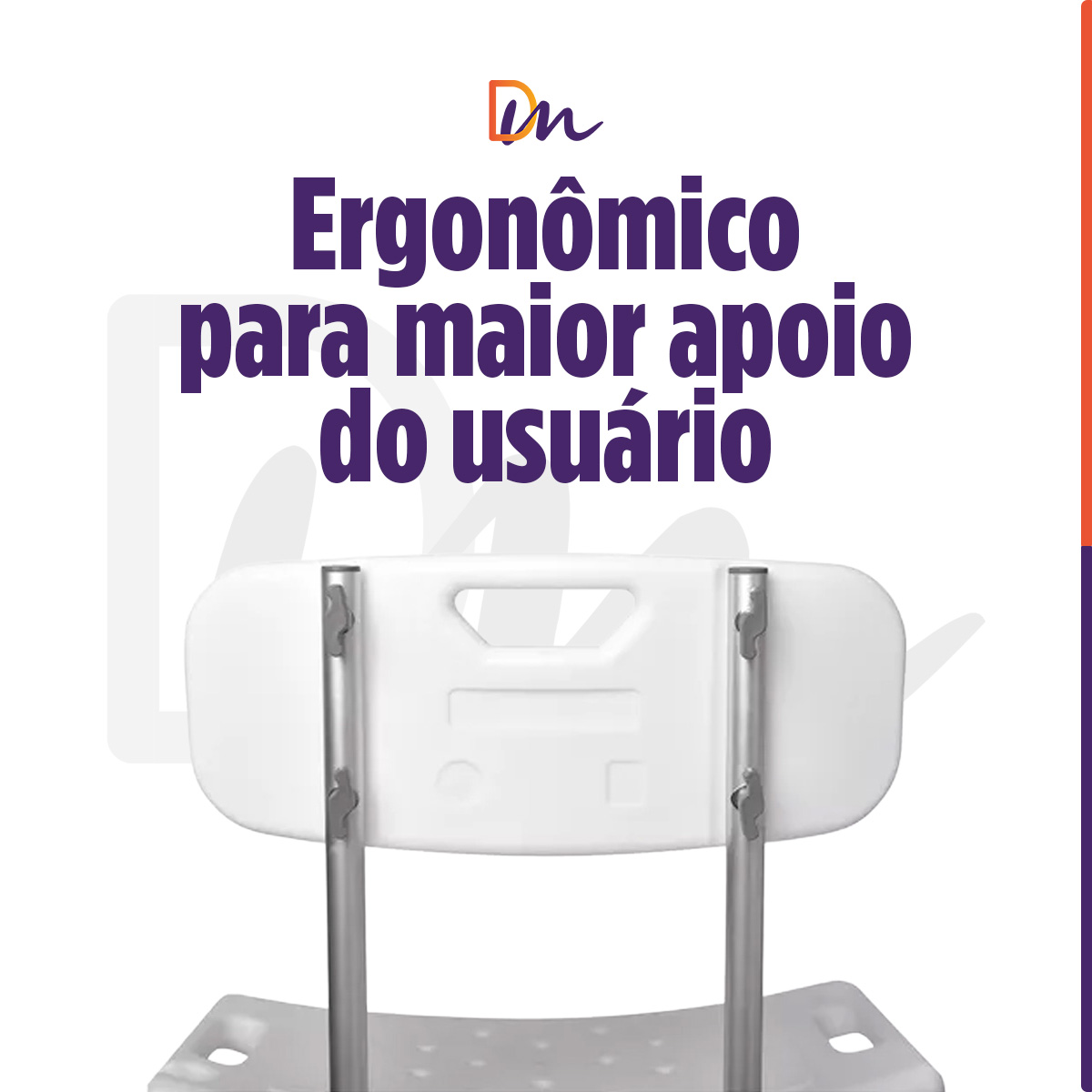 Banco Para Banho Com Encosto Modelo Até 135Kg - Mercur