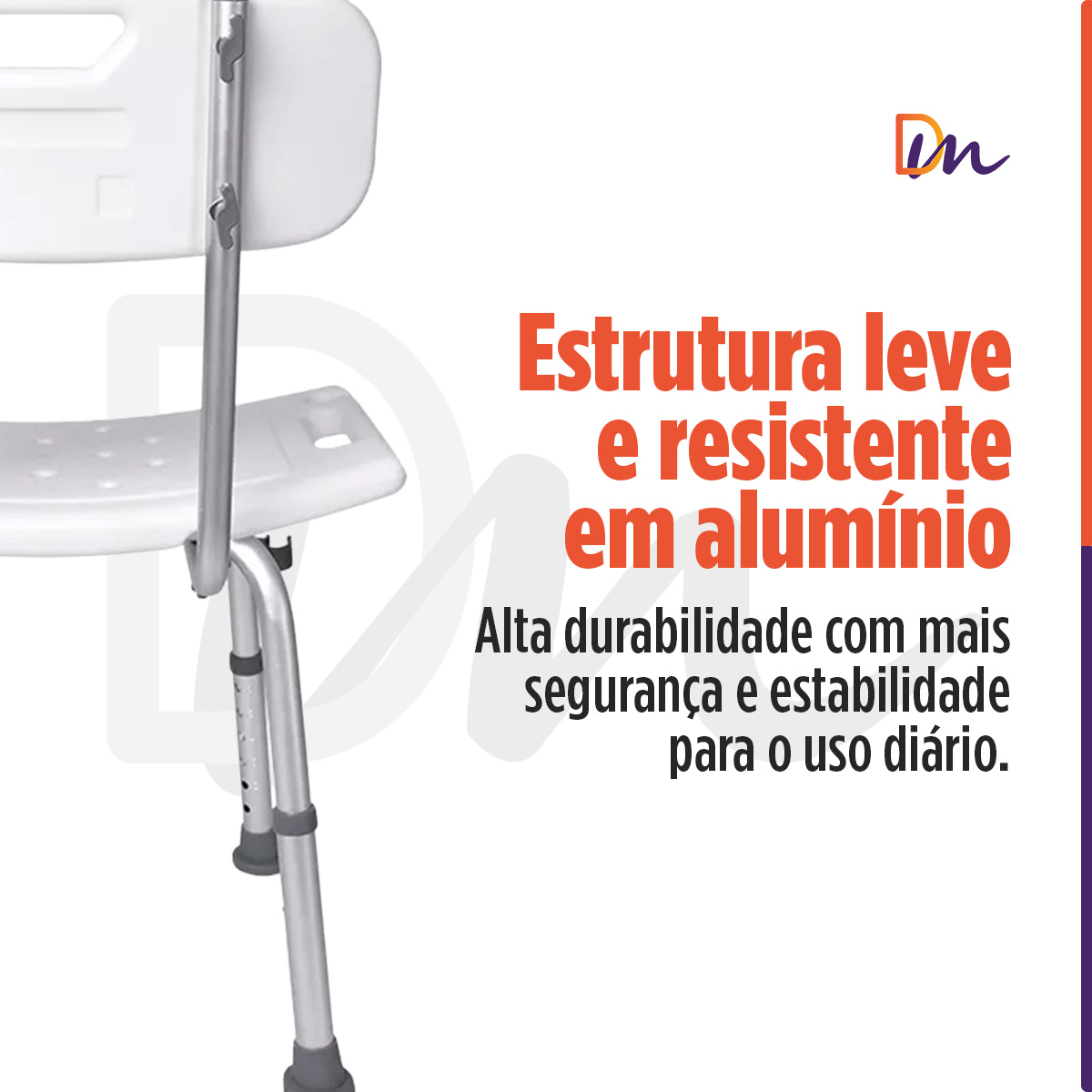 Banco Para Banho Com Encosto Modelo Até 135Kg - Mercur