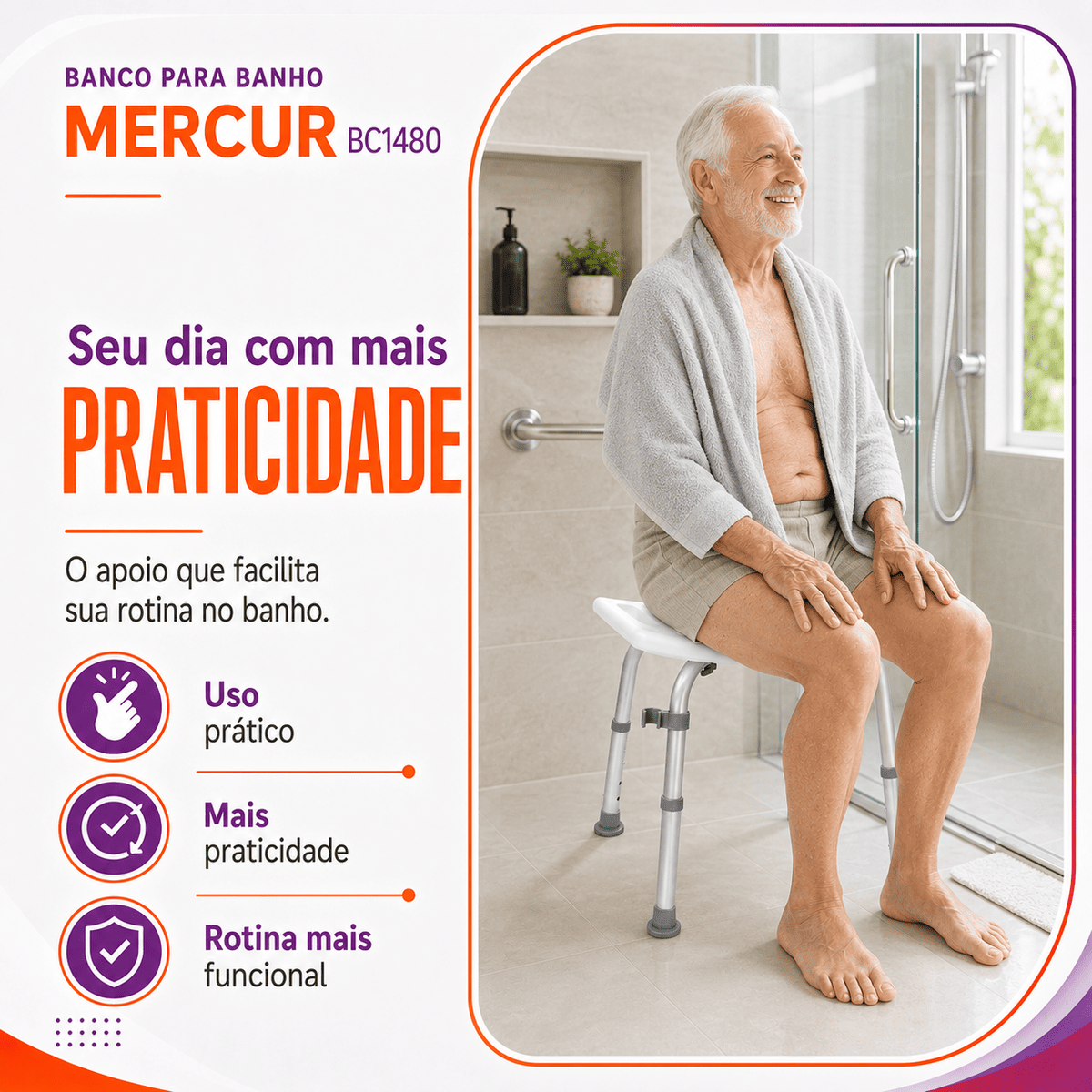 Banco Para Banho Até 135 Kg - Mercur