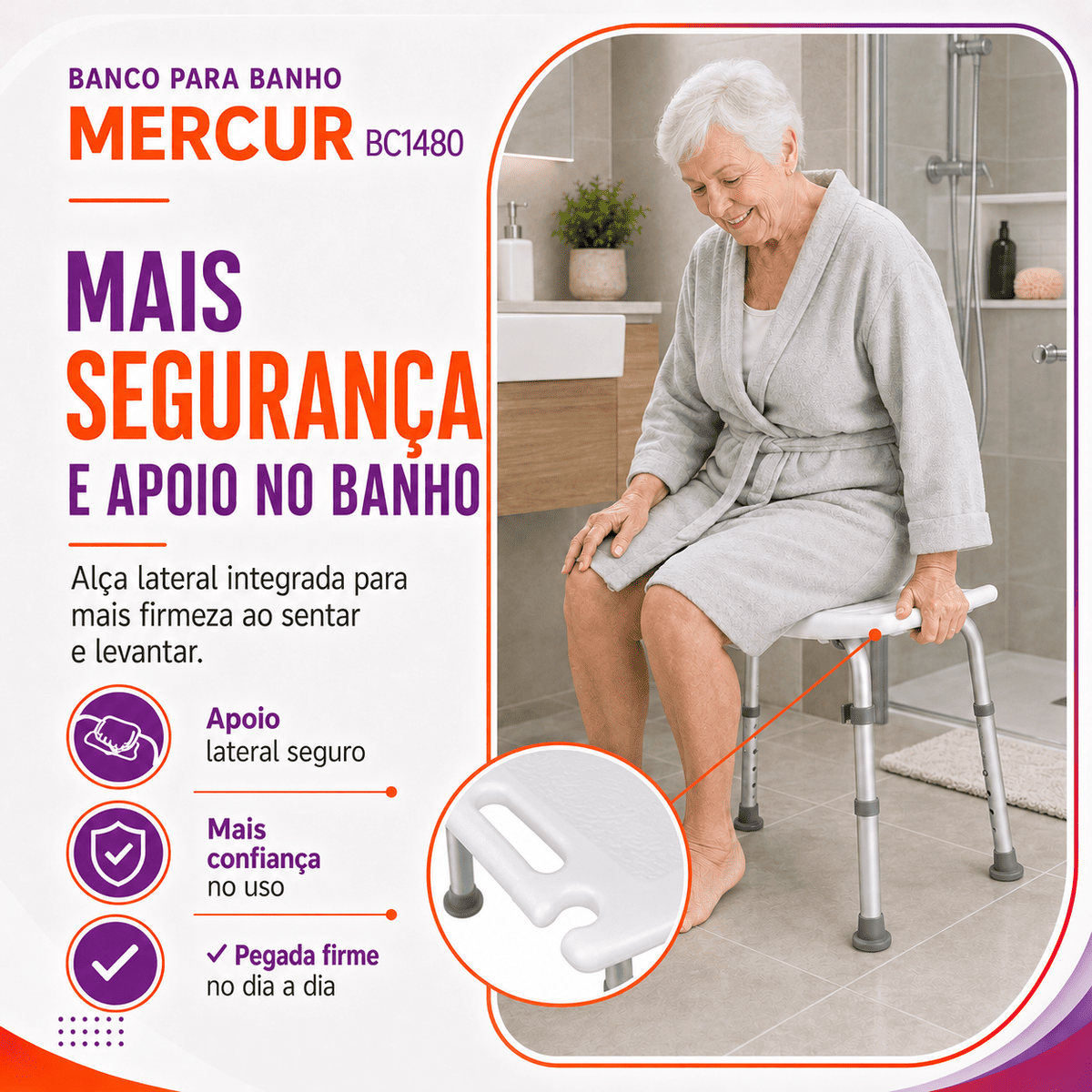 Banco Para Banho Até 135 Kg - Mercur