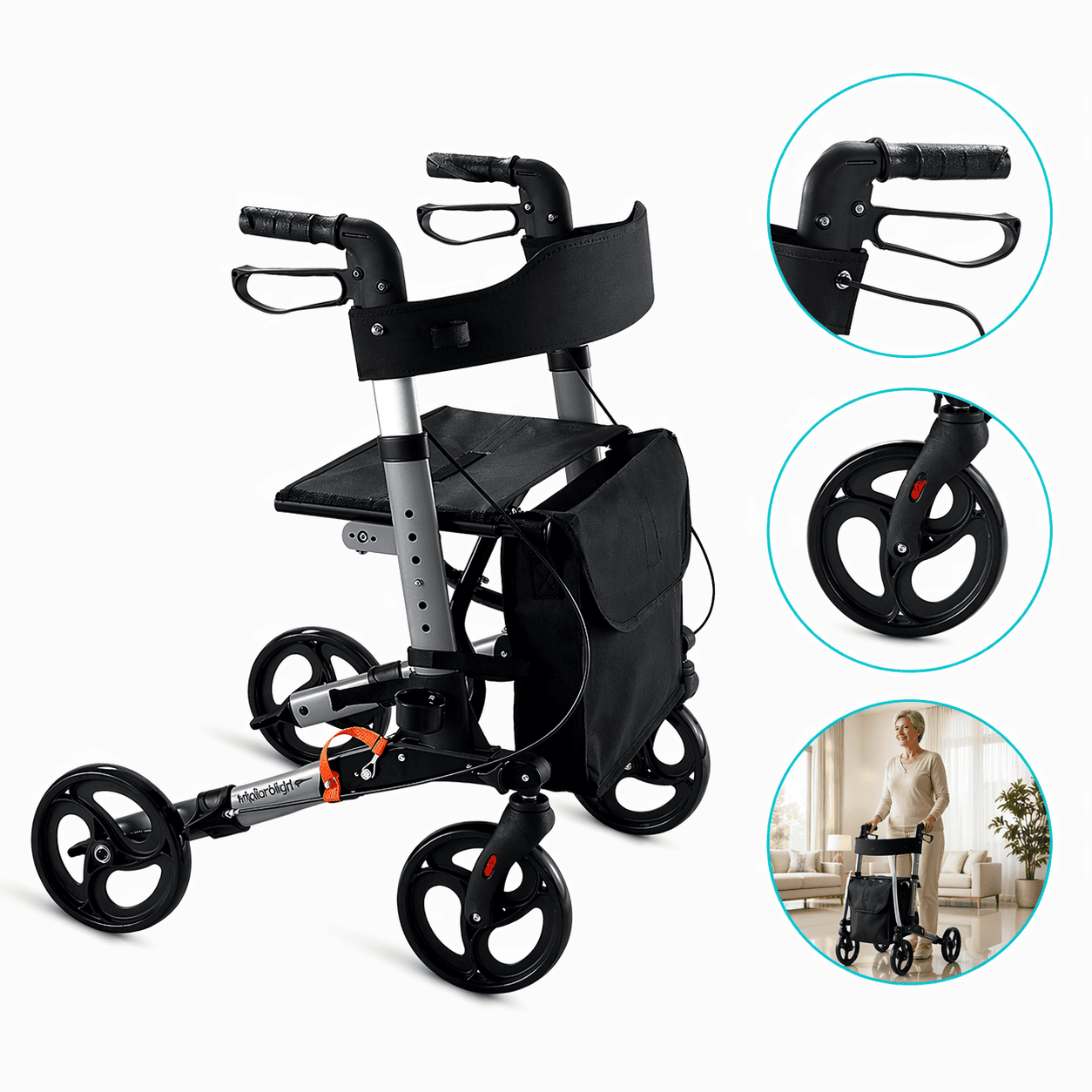 Andador Com 4 Rodas Premium - Hidrolight