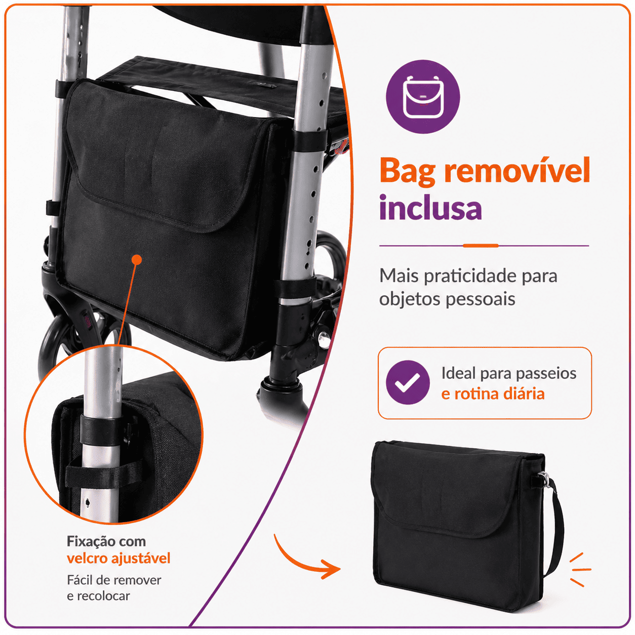 Andador Com 4 Rodas Premium - Hidrolight