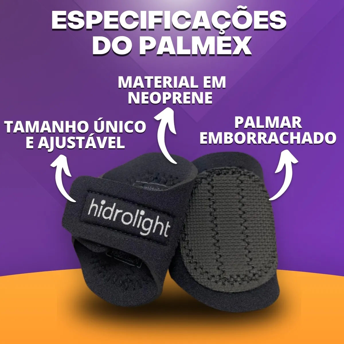 Protetor Palmar Preto Tamanho Único - Hidrolight
