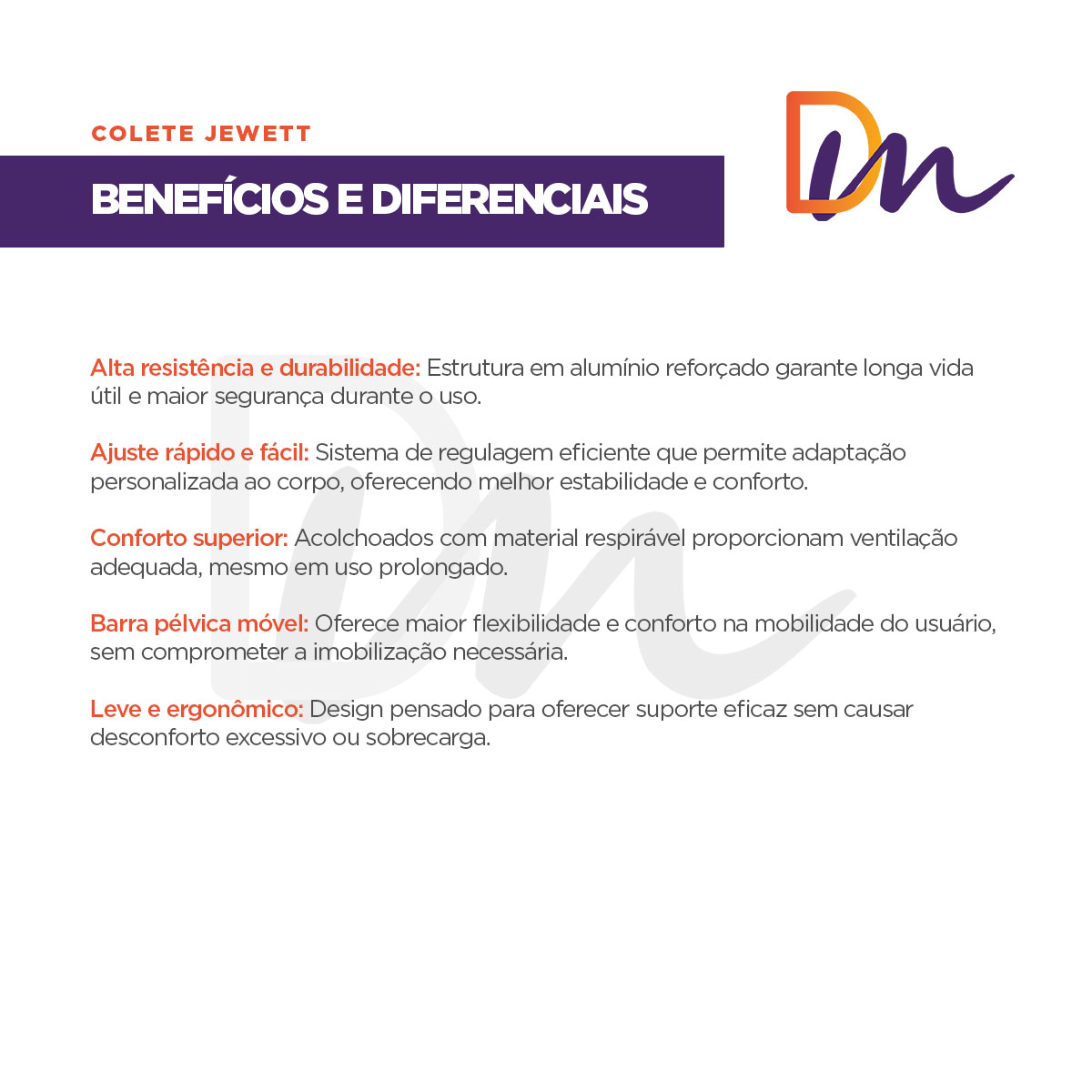 Colete Jewett Imobilizador Ortopédico - Hidrolight