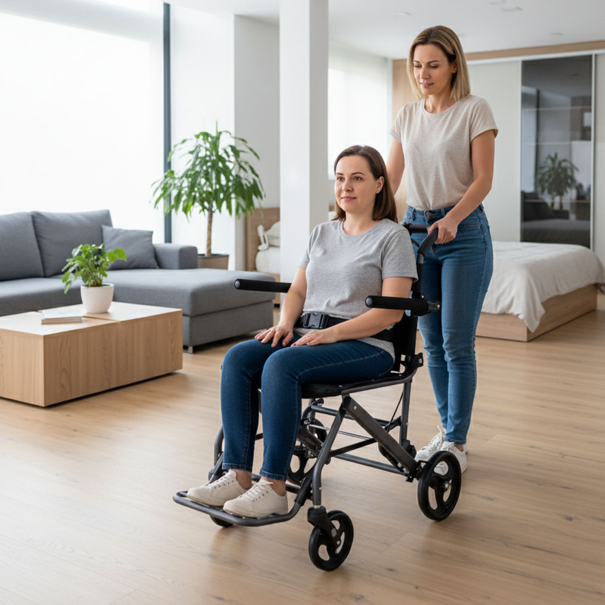 Cadeira De Rodas Para Transporte Até 100Kg - Hidrolight