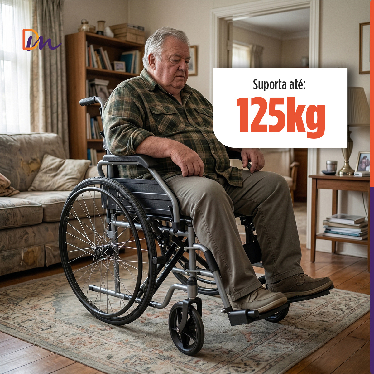 Cadeira De Rodas Basic Até 125Kg - Hidrolight