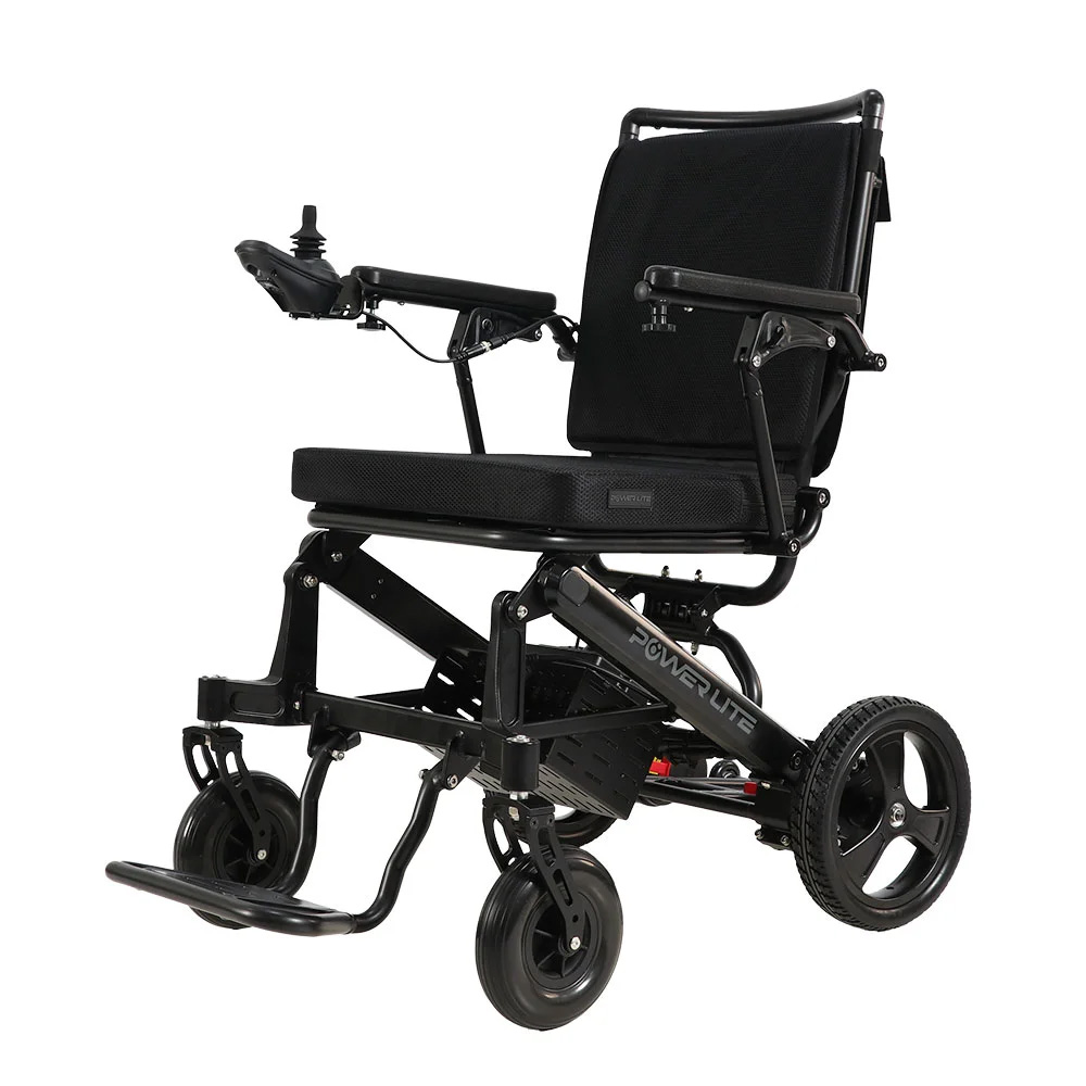 Cadeira De Rodas Motorizada Compact Pop D23A Preto Até 110 Kg - Power Lite