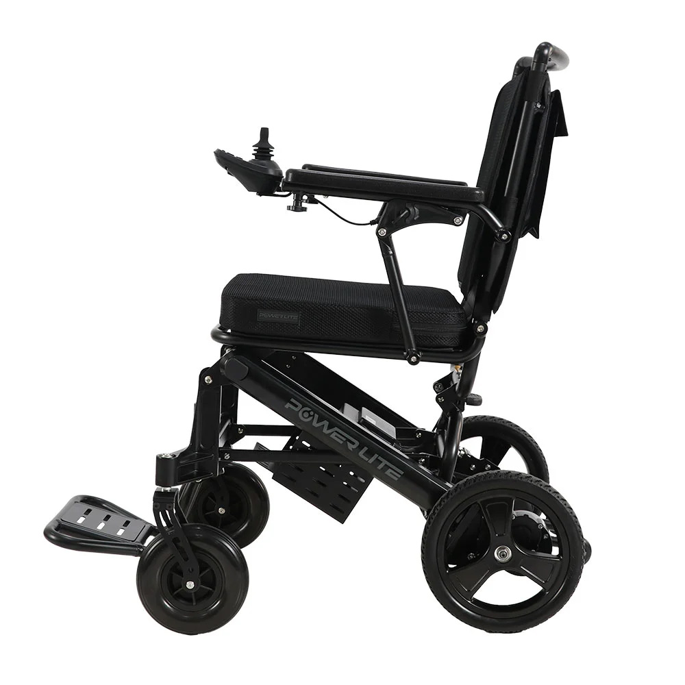 Cadeira De Rodas Motorizada Compact Pop D23A Preto Até 110 Kg - Power Lite
