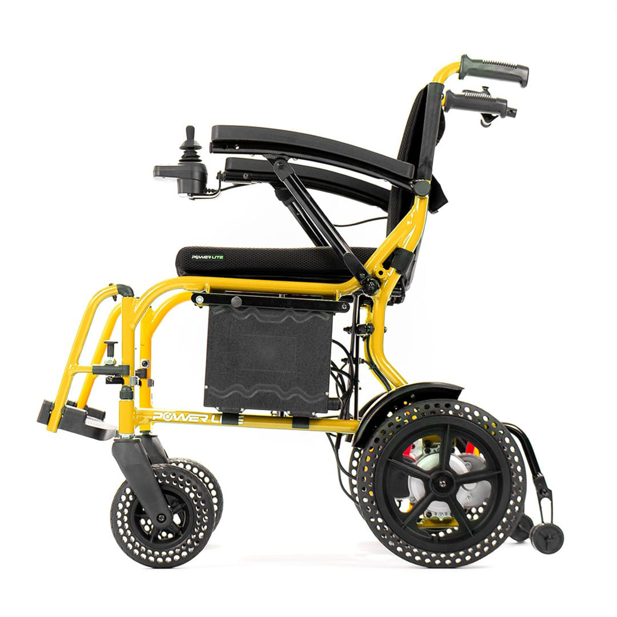 Cadeira De Rodas Motorizada Dobrável Infantil Power Kids Amarela Até 100Kg Power Lite
