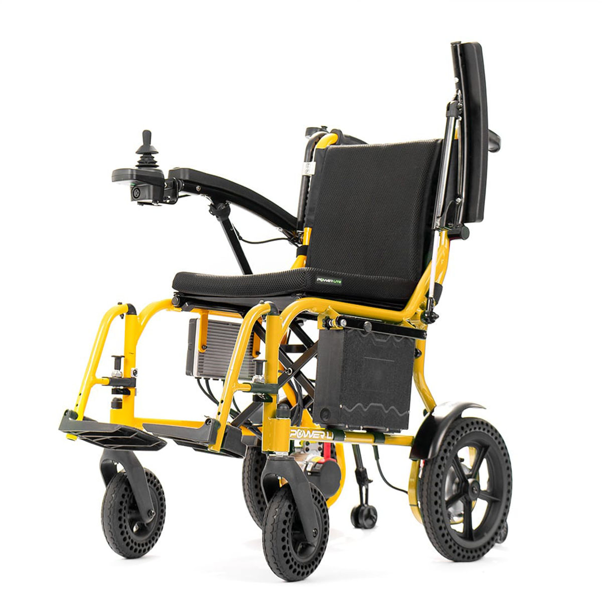 Cadeira De Rodas Motorizada Dobrável Infantil Power Kids Amarela Até 100Kg Power Lite