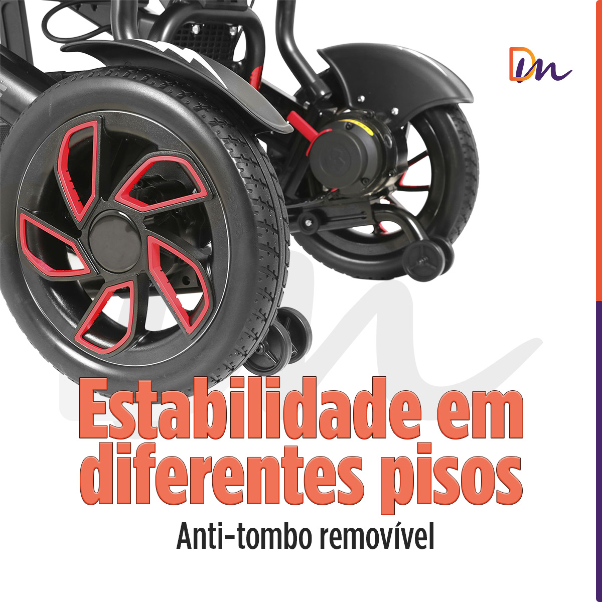 Cadeira de Rodas Motorizada New Pop Hybrid Até 120Kg D23 - Power Lite