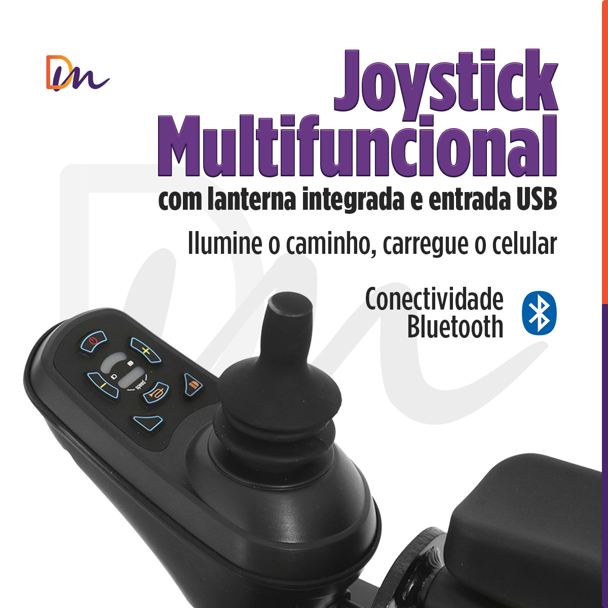 Cadeira de Rodas Motorizada New Pop Hybrid Até 120Kg D23 - Power Lite
