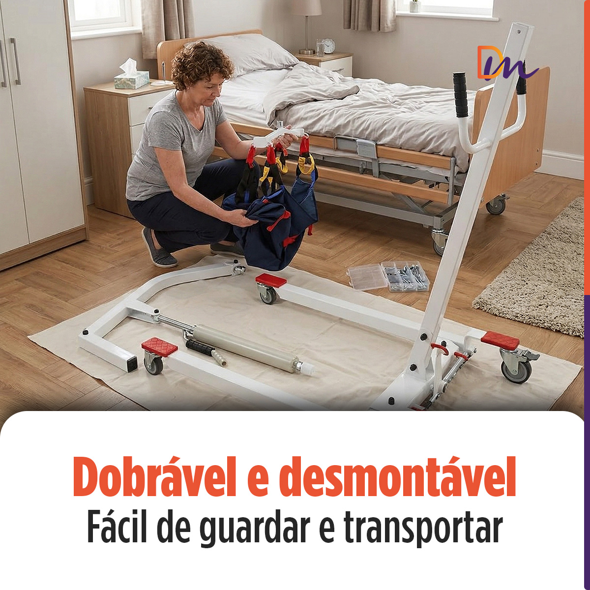 Guincho para elevação Manual Até 180 Kg D5000 - Dellamed