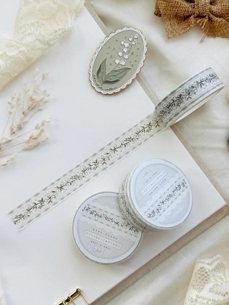 Washi Tape Lily of the Valley Lace - Leela Journals