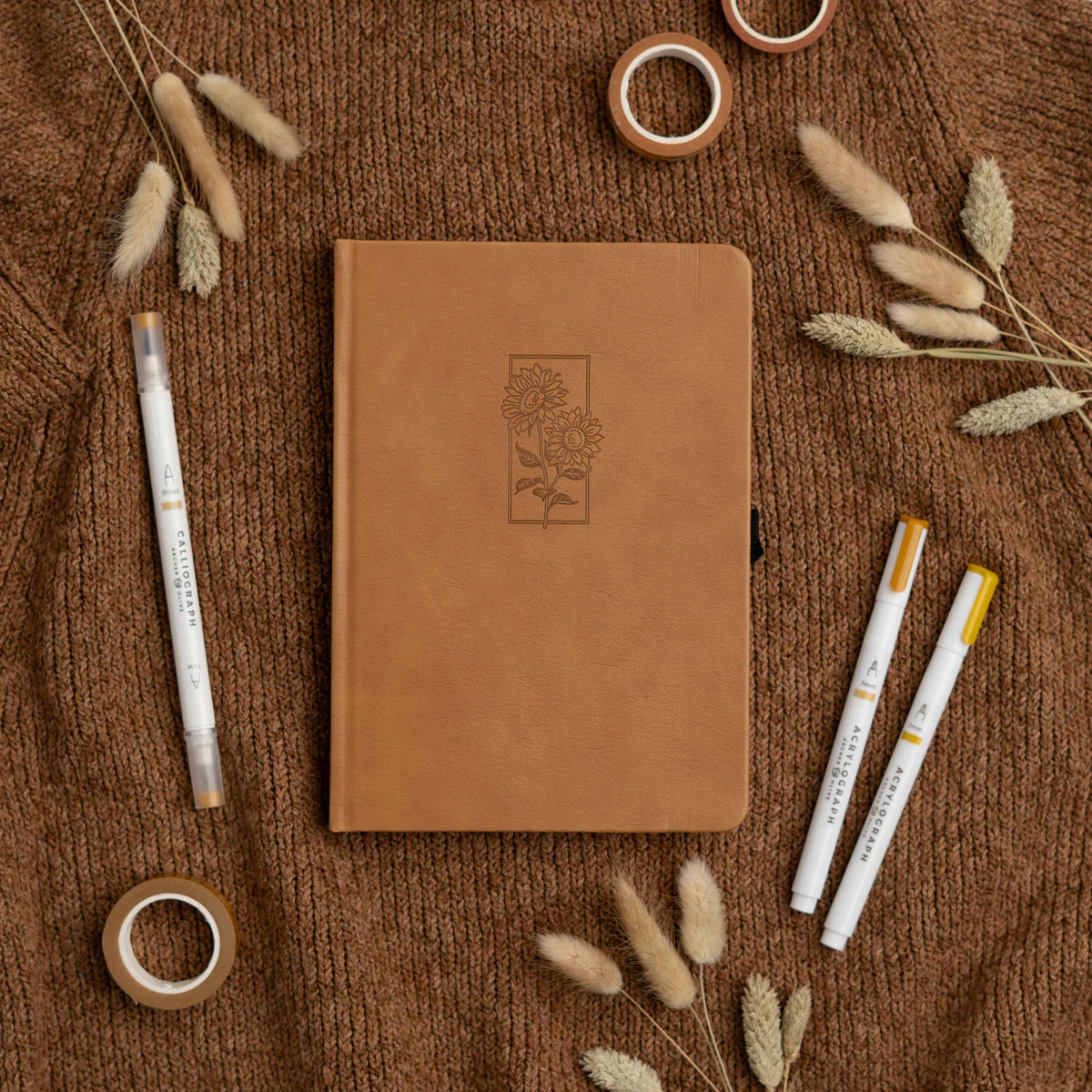 Journal A5 Sunflower - 128 páginas (64 folhas) - Archer & Olive