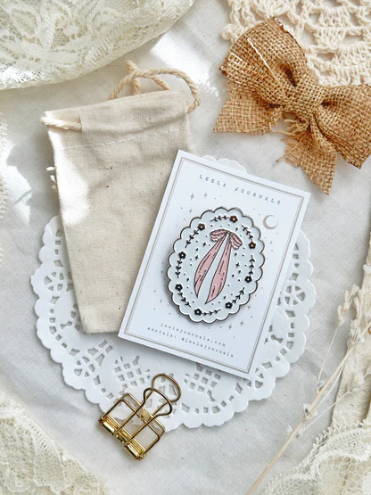 Journaling Clip: Scalloped Bow - Leela Journals