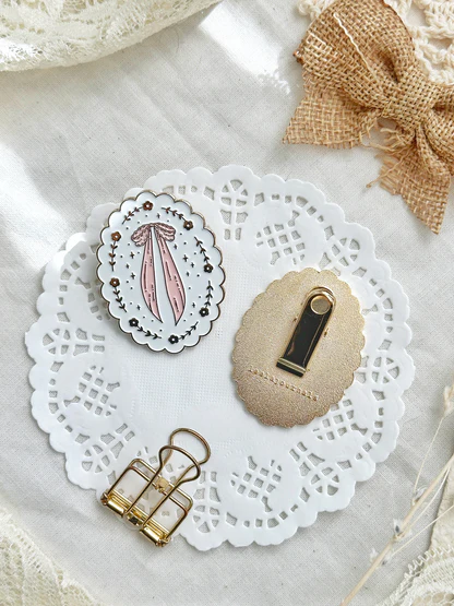 Journaling Clip: Scalloped Bow - Leela Journals