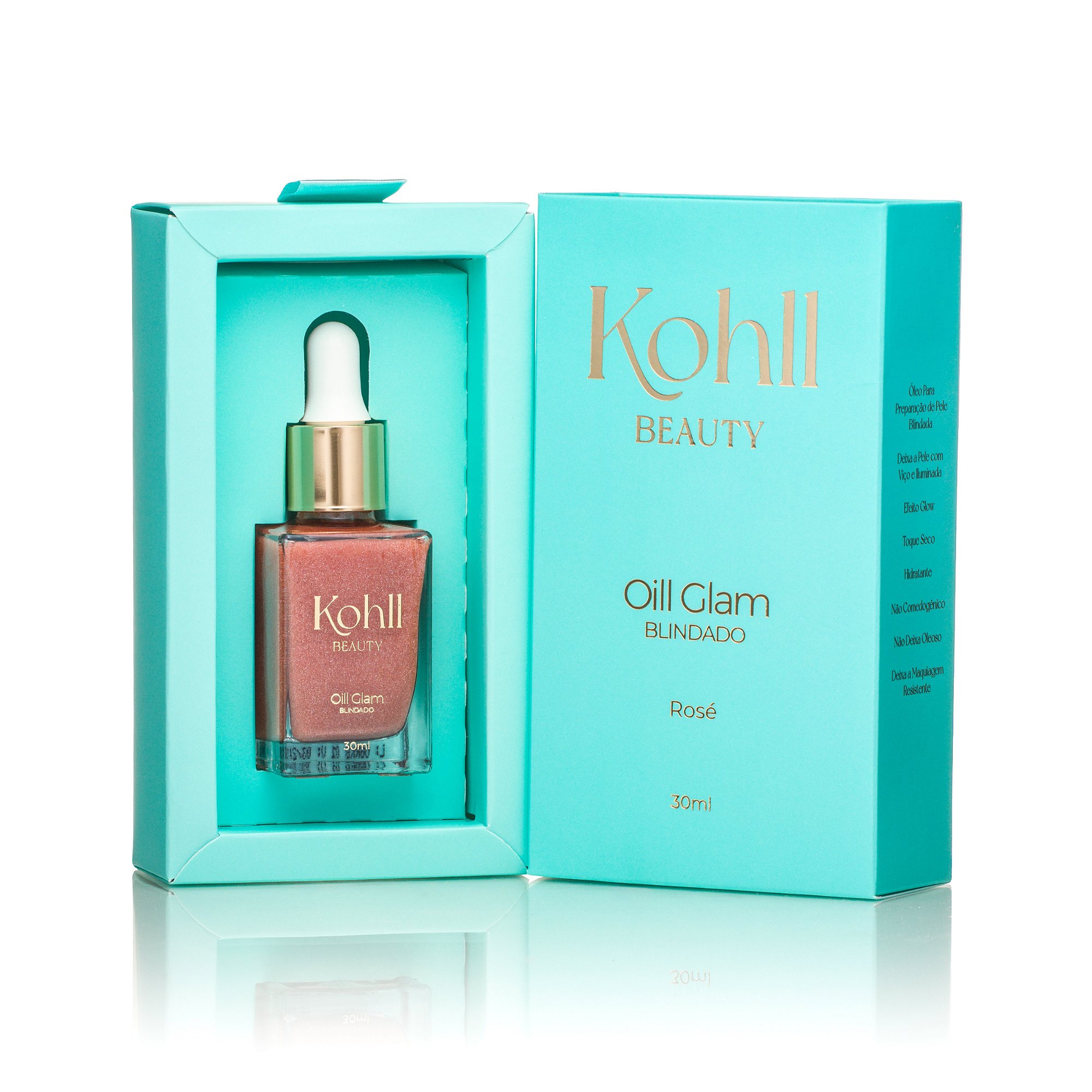 Kohll Beauty - Oil Glam Blindado Natanne Rosa 30ml - Rosé