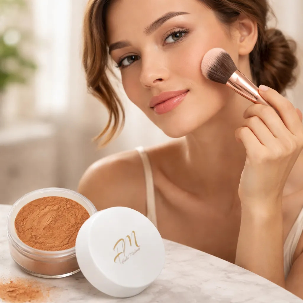Pó solto Medium Dark  Hoshi Makeup 20g
