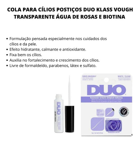 Cola De Cílios Duo Transparente - Klass Vough
