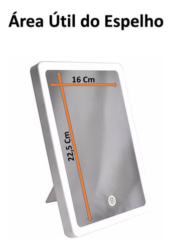 Espelho Klass Vough Com Luz Led E Espelho10x Retratil