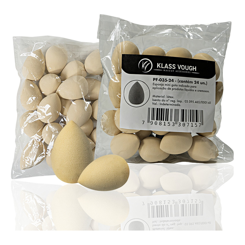 Kit Com 24 Mini Esponjas Gota Para Base - Klass Vough