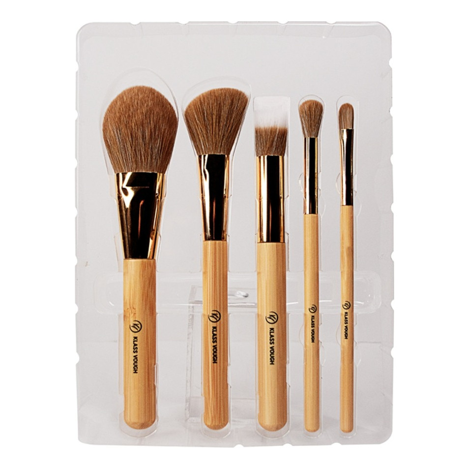 Kit Pincéis Rosto Klass Vough Bamboo Brush Face Set Bfs-02