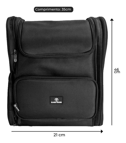 Mochila Maleta Maquiadora Klass Vough Compartimentos Kc03