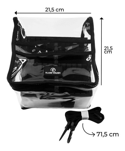 Necessaire Bolsa Organizadora Cubo Transparente Klass Vough