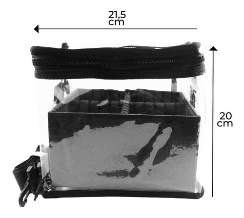 Necessaire Bolsa Organizadora Cubo Transparente Klass Vough