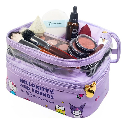 Necessaire Dupla Hello Kitty And Friends Klass Vough Lilás