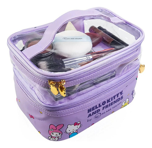 Necessaire Dupla Hello Kitty And Friends Klass Vough Lilás