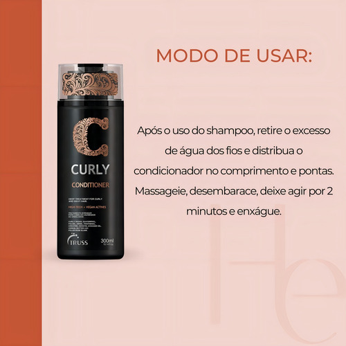 Truss Curly Condicionador 300ml Cacheados Ondulados
