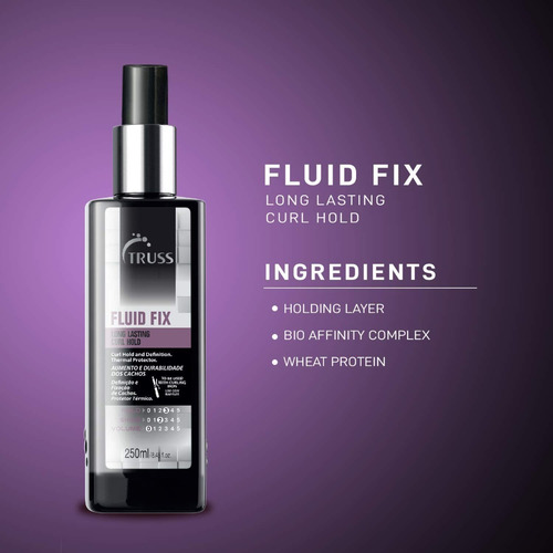 Truss Fluid Fix 250ml Ativador De Cachos - Fixação