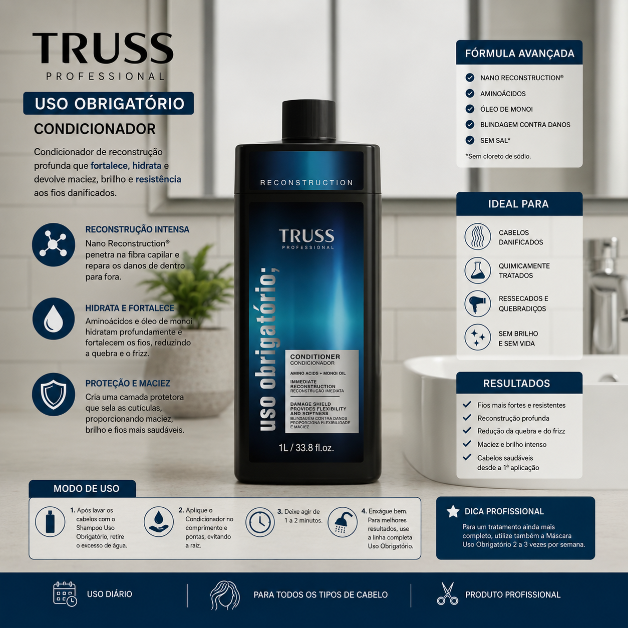 Condicionador Uso Obrigatorio 1Litro Truss