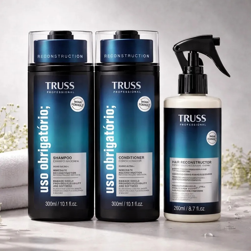 Kit Shampoo+condicionador+spray uso obrigatorio Truss