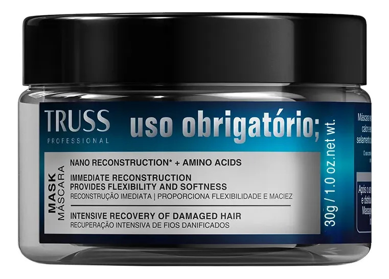 Mini Mascara Hidratante Uso Obrigatorio Truss 30g