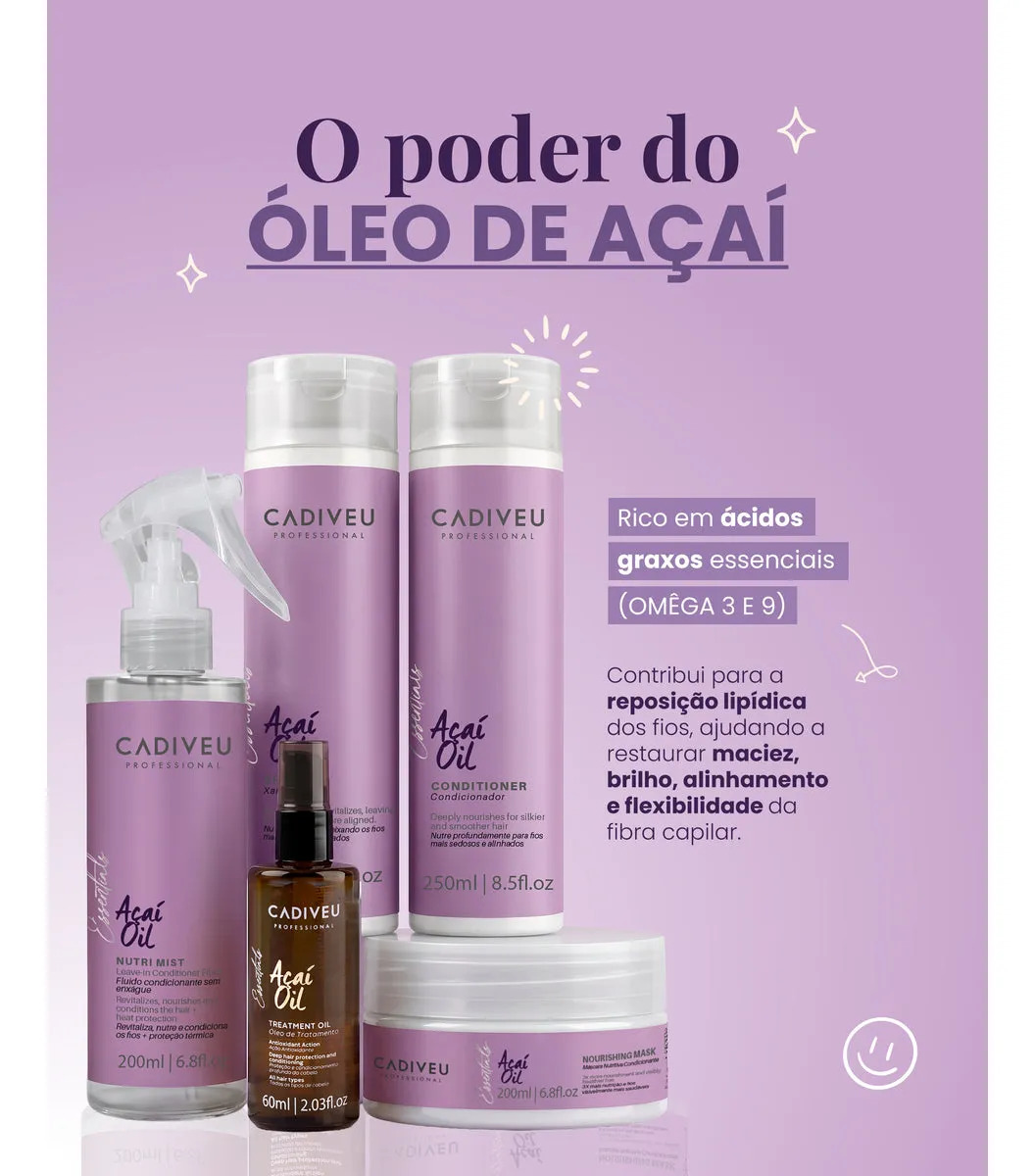 Shampoo Açaí Oil  250ml- Cadiveu