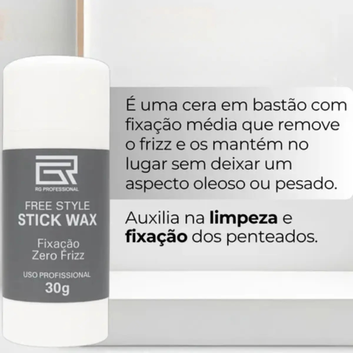 Rg Rafael Gasparim Cera Bastão Stick Wax Fixação Zero Frizz