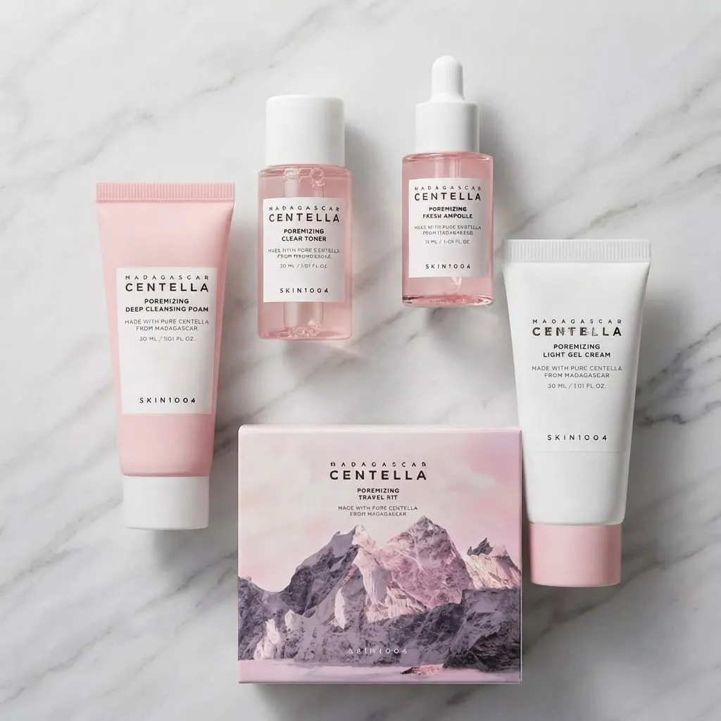 Kit poros Centella Poremizing Skin1004 Travel Kit - 1 set (4 itens)