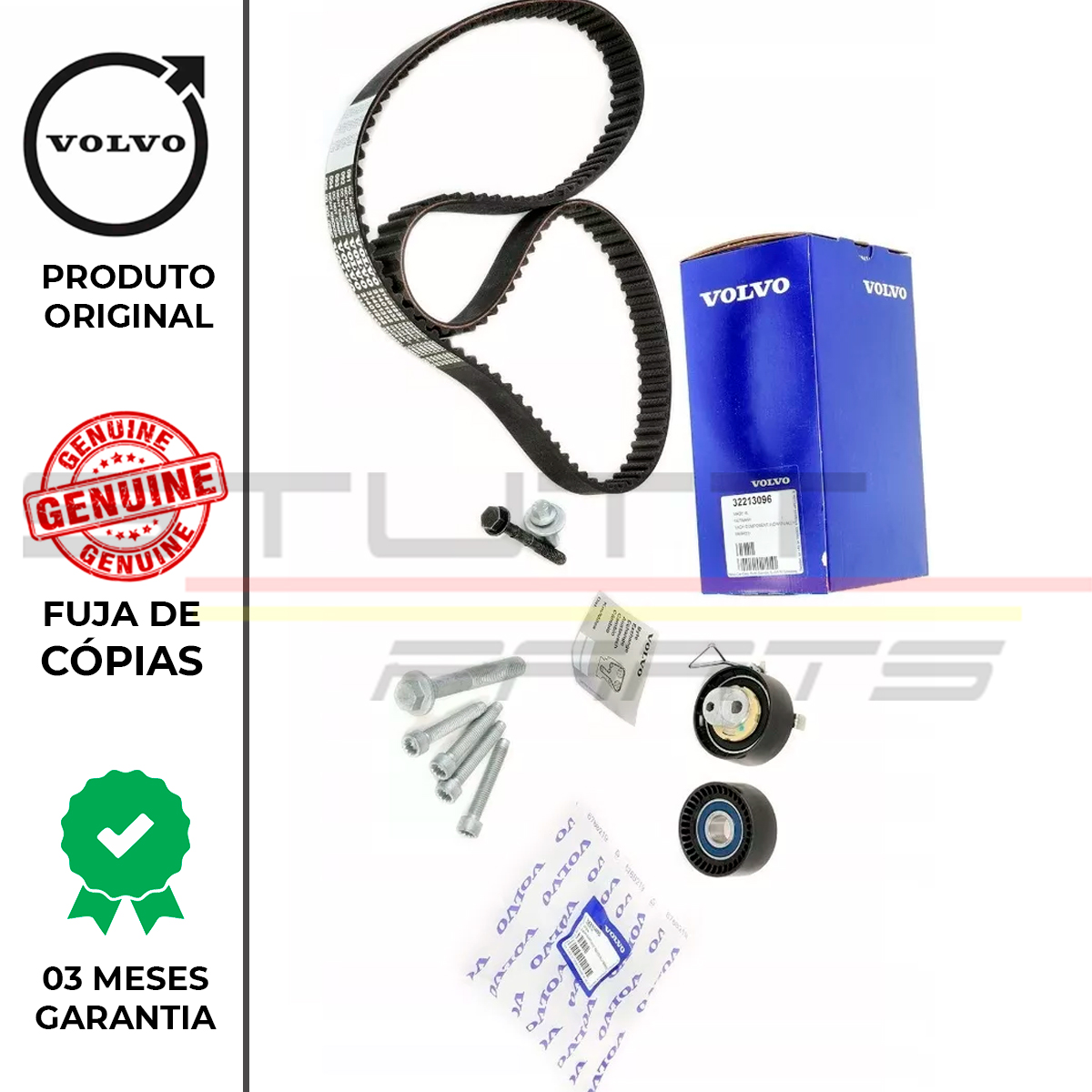 Kit Correia Dentada Original Volvo Xc60 Xc90 S60 T8 Hibrido