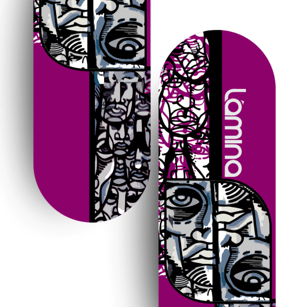 Shape Semblante Roxo Marfim Nacional Premium | Lâmina SkateBoards