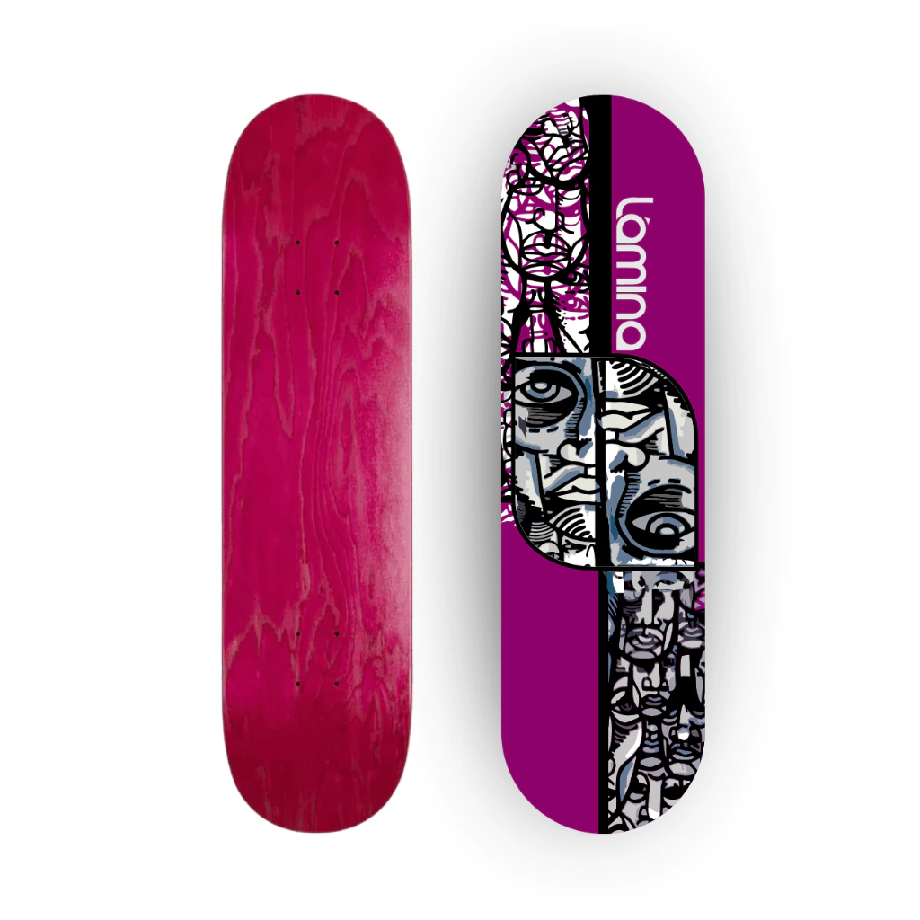 Shape Semblante Roxo Marfim Nacional Premium | Lâmina SkateBoards